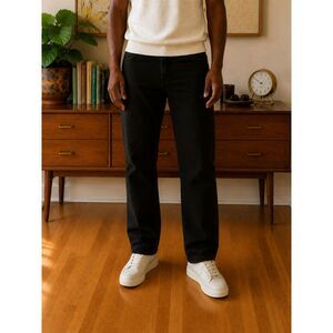 GAP Mens Mid Rise Straight Leg Jeans Size 32W 30L Black Classic Skater NWT